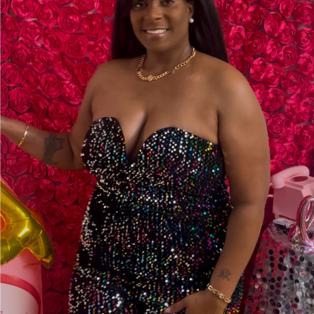 Sequin Strapless Dress